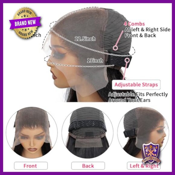 32 Inch Human Hair Wig 13x6 Lace Front 200 Density Glueless Pre Plucked